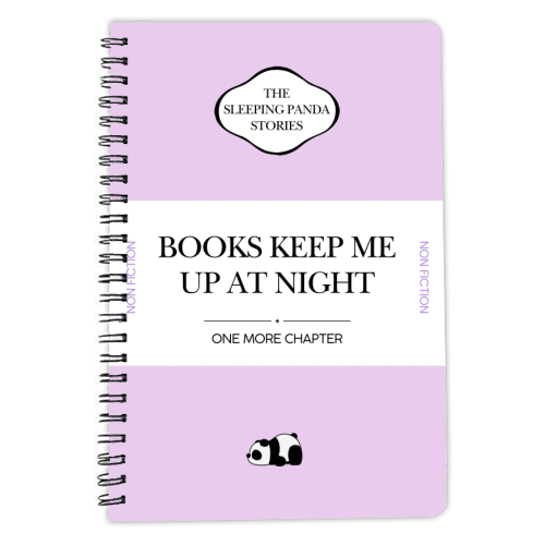 BOOKS KEEP ME UP AT NIGHT - personalised A4, A5, A6 notebook by Ms Doodle