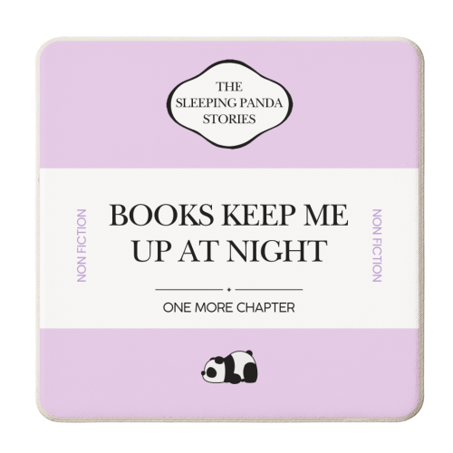 BOOKS KEEP ME UP AT NIGHT - personalised beer coaster by Ms Doodle