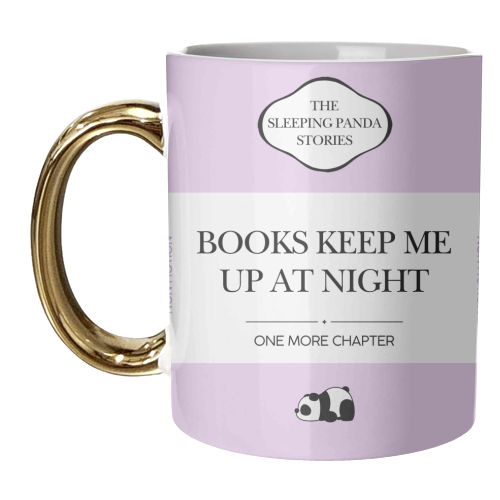 BOOKS KEEP ME UP AT NIGHT - unique mug by Ms Doodle