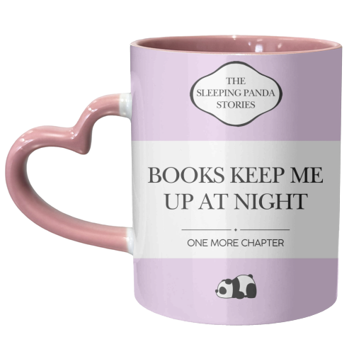 BOOKS KEEP ME UP AT NIGHT - unique mug by Ms Doodle