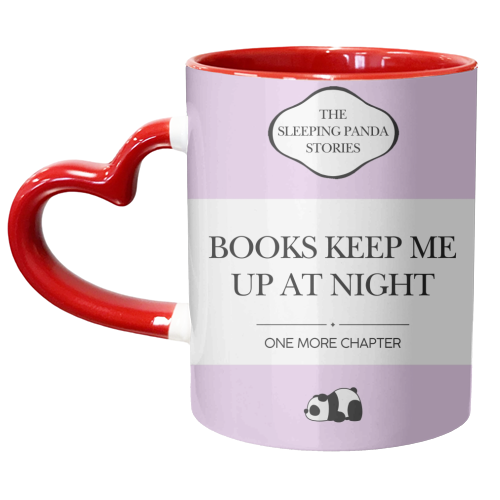 BOOKS KEEP ME UP AT NIGHT - unique mug by Ms Doodle