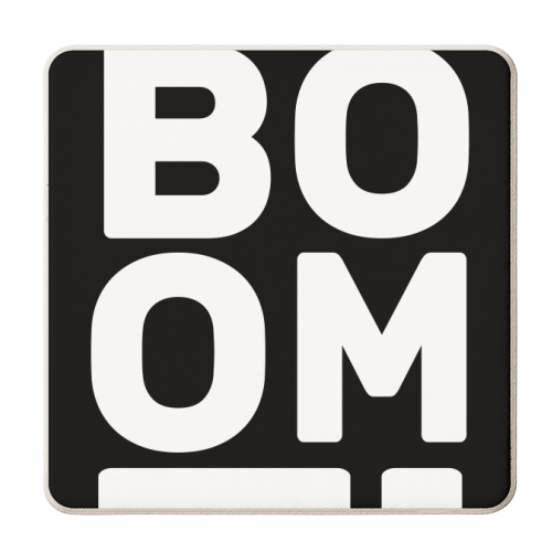 Boom - personalised beer coaster by The Native State