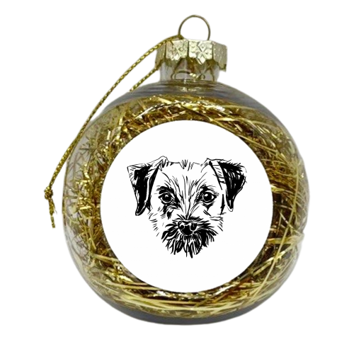 Border Terrier - xmas bauble by Lucy Wilkins