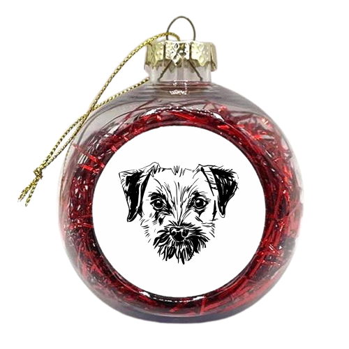 Border Terrier - xmas bauble by Lucy Wilkins