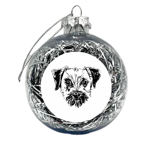 Border Terrier - xmas bauble by Lucy Wilkins