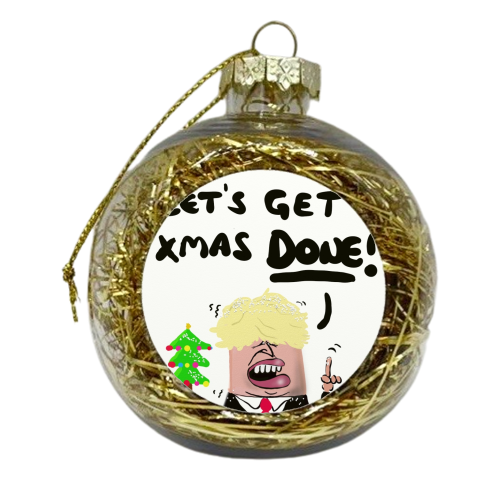 Boris Christmas - xmas bauble by David Black
