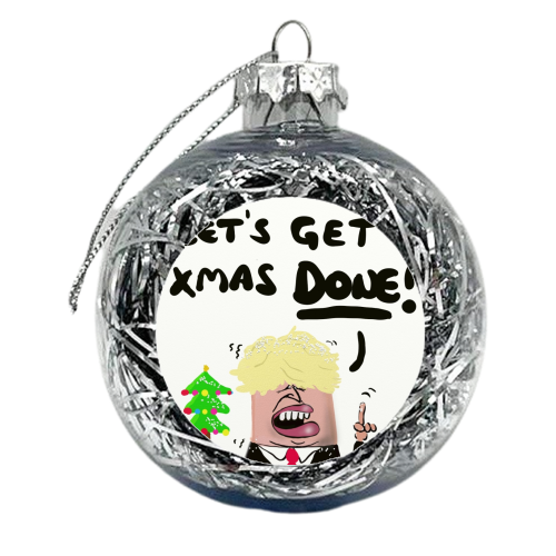 Boris Christmas - xmas bauble by David Black