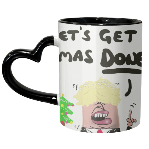 Boris Christmas - unique mug by David Black