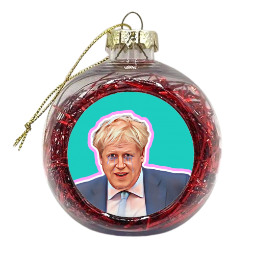 Boris Glitter Tears - xmas bauble by DOLLY WOLFE