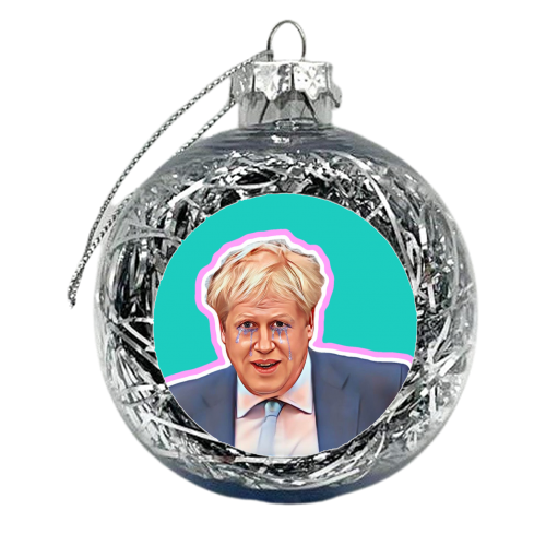 Boris Glitter Tears - xmas bauble by DOLLY WOLFE