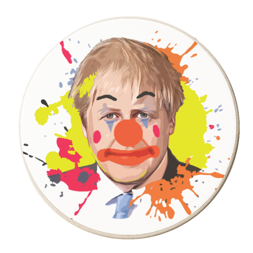 Boris The Clown - personalised beer coaster by DOLLY WOLFE