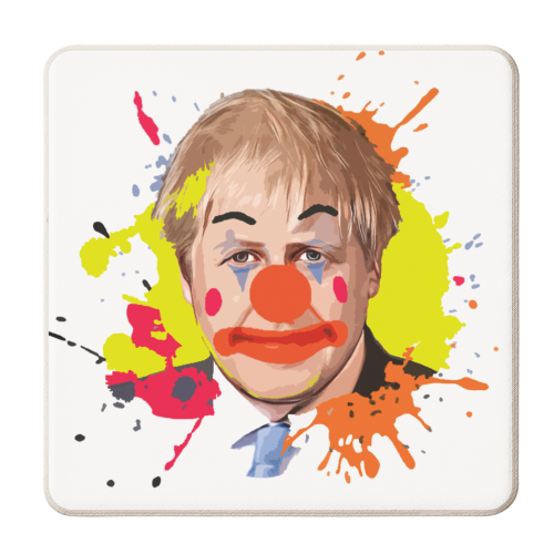 Boris The Clown - personalised beer coaster by DOLLY WOLFE
