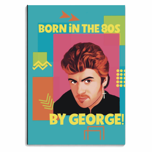 Born in the 80s By George! - personalised A4, A5, A6 notebook by Giddy Kipper