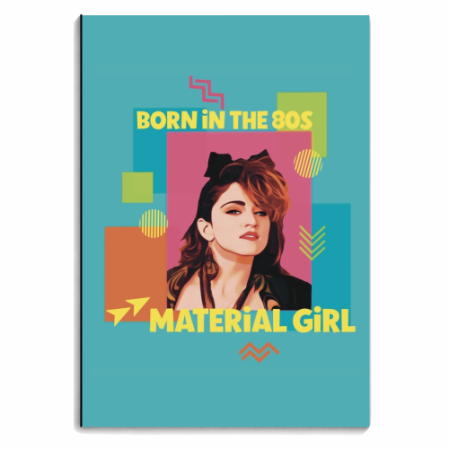 Born in the 80s Material Girl - personalised A4, A5, A6 notebook by Giddy Kipper