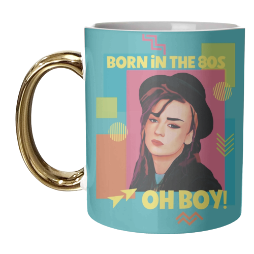 Born in the 80s Oh Boy! - unique mug by Giddy Kipper