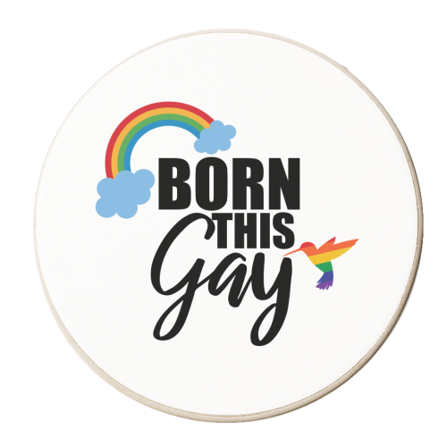 born this gay - personalised beer coaster by Anastasios Konstantinidis