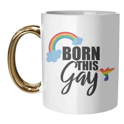 born this gay - unique mug by Anastasios Konstantinidis
