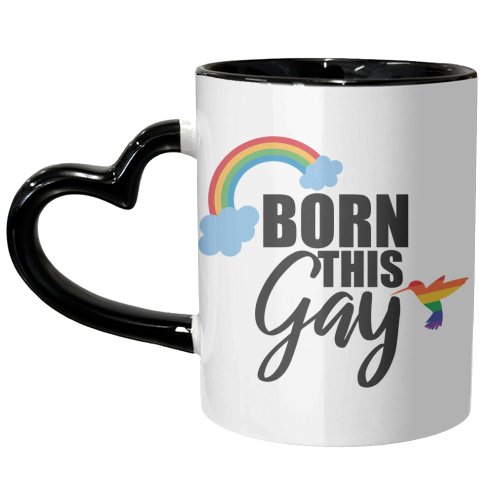 born this gay - unique mug by Anastasios Konstantinidis