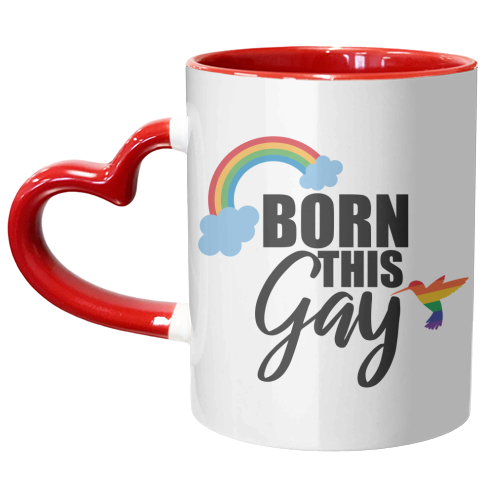 born this gay - unique mug by Anastasios Konstantinidis