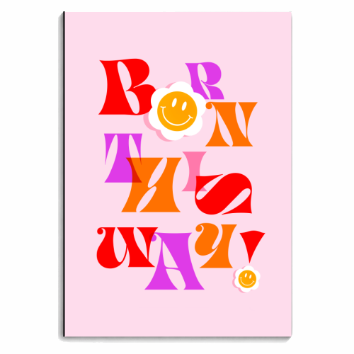 BORN THIS WAY - Pink - personalised A4, A5, A6 notebook by Dominique Vari