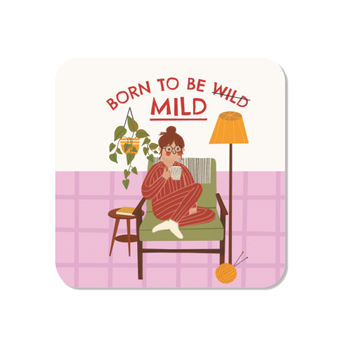 Born to be mild Funny Introvert Illustration Design - Magnet by AbiGoLucky