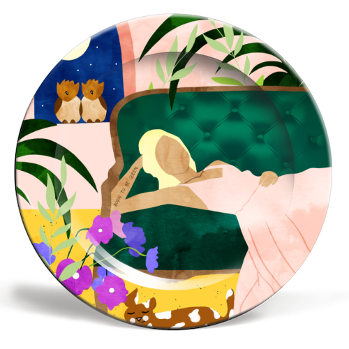 Born to be Queen - ceramic dinner plate by Uma Prabhakar Gokhale