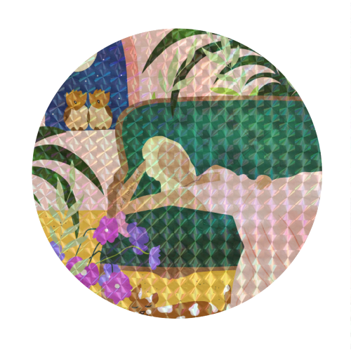 Born to be Queen - Circle Sticker by Uma Prabhakar Gokhale