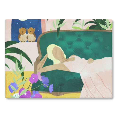 Born to be Queen - glass chopping board by Uma Prabhakar Gokhale