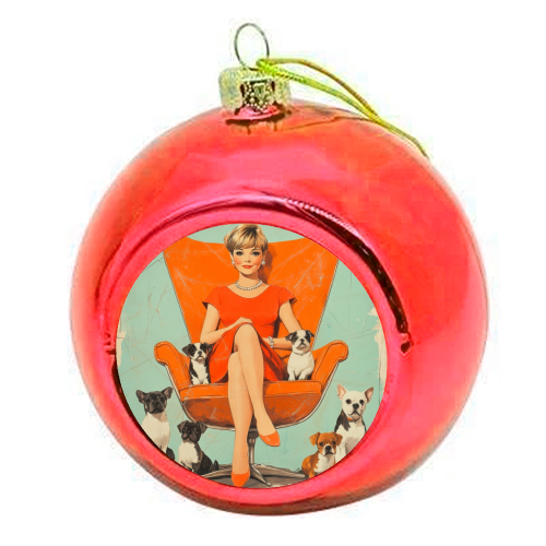 Boss Lady - colourful christmas bauble by DejaReve
