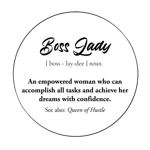boss lady definion - Circle Sticker by timsal shol