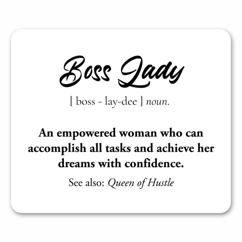 boss lady definion - mouse mat by timsal shol