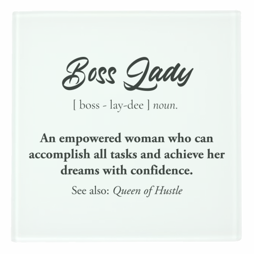 boss lady definion - personalised beer coaster by timsal shol