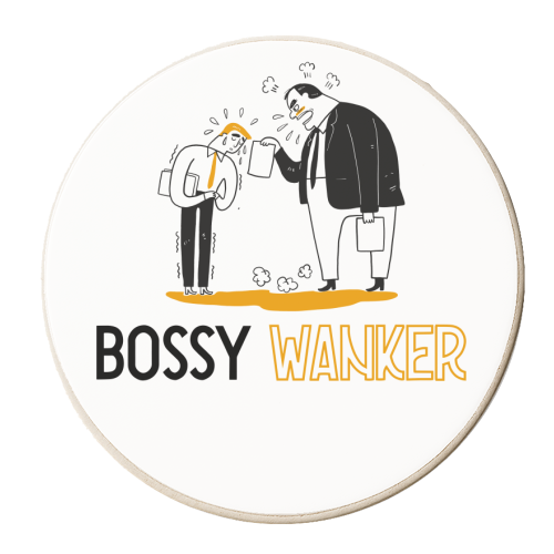 Bossy wanker - personalised beer coaster by UKVanlife