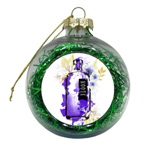 Botanical Bloom Bottle - xmas bauble by Natalie Hancock