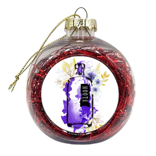 Botanical Bloom Bottle - xmas bauble by Natalie Hancock