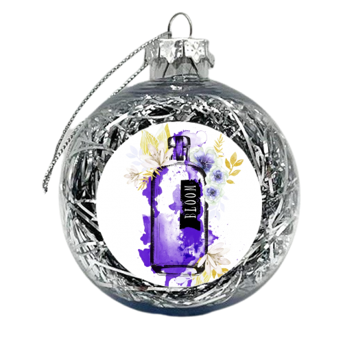 Botanical Bloom Bottle - xmas bauble by Natalie Hancock