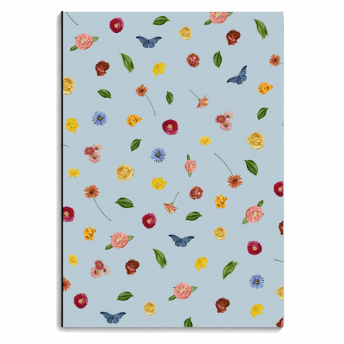 Botanical blue bouquet - personalised A4, A5, A6 notebook by Frida Floral Studio