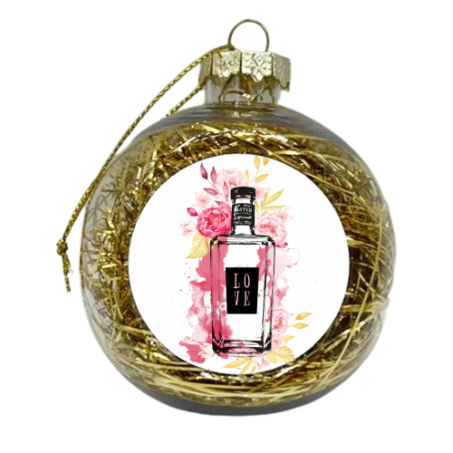 Botanical Love Bottle - xmas bauble by Natalie Hancock