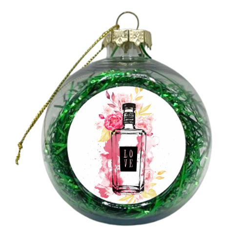 Botanical Love Bottle - xmas bauble by Natalie Hancock