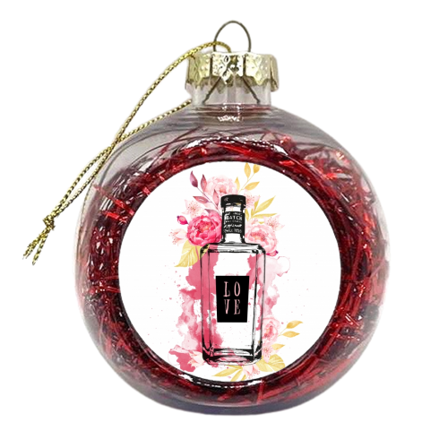 Botanical Love Bottle - xmas bauble by Natalie Hancock