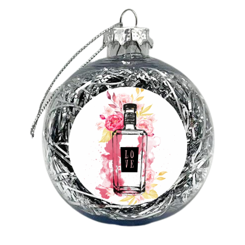 Botanical Love Bottle - xmas bauble by Natalie Hancock