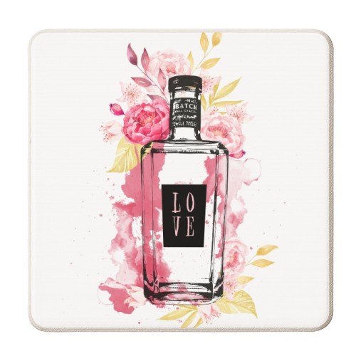 Botanical Love Bottle - personalised beer coaster by Natalie Hancock