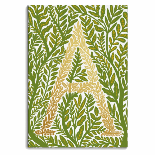 Botanical Metallic A Monogram - personalised A4, A5, A6 notebook by Samantha Dolan