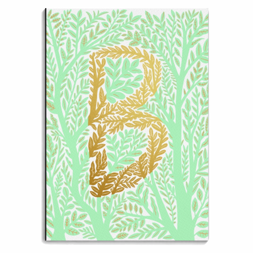 Botanical Metallic B Monogram - personalised A4, A5, A6 notebook by Samantha Dolan