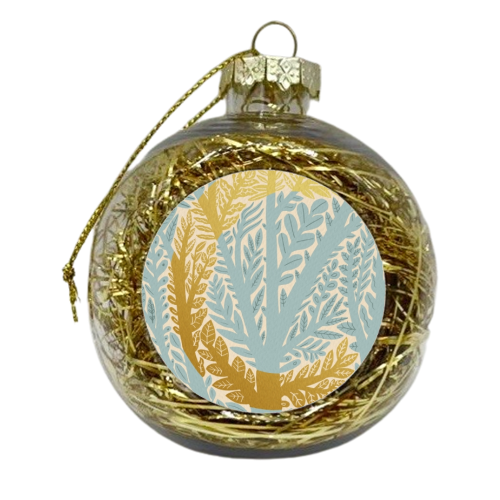 Botanical Metallic C Monogram - xmas bauble by Samantha Dolan