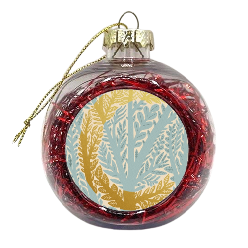 Botanical Metallic C Monogram - xmas bauble by Samantha Dolan