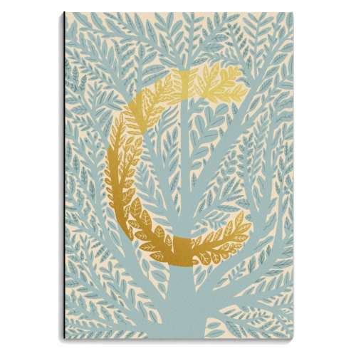 Botanical Metallic C Monogram - personalised A4, A5, A6 notebook by Samantha Dolan