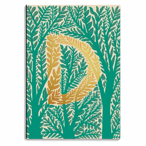 Botanical Metallic D Monogram - personalised A4, A5, A6 notebook by Samantha Dolan
