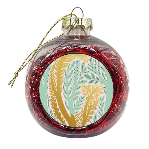 Botanical Metallic G Monogram - xmas bauble by Samantha Dolan