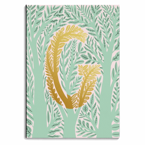 Botanical Metallic G Monogram - personalised A4, A5, A6 notebook by Samantha Dolan